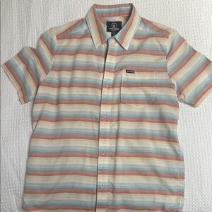 Boys Size M 10-12 Volcom Casual Button Down Shirt
